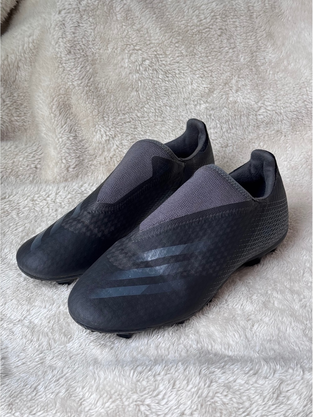 Adidas X Ghosted.3 Laceless FG Soccer Cleats Men’s 8.5 Black FW3541